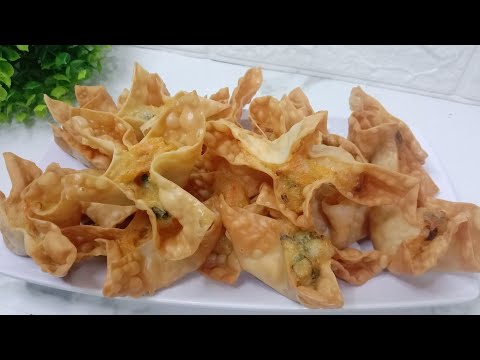 Cara Buat Pangsit Goreng Isi Bakso