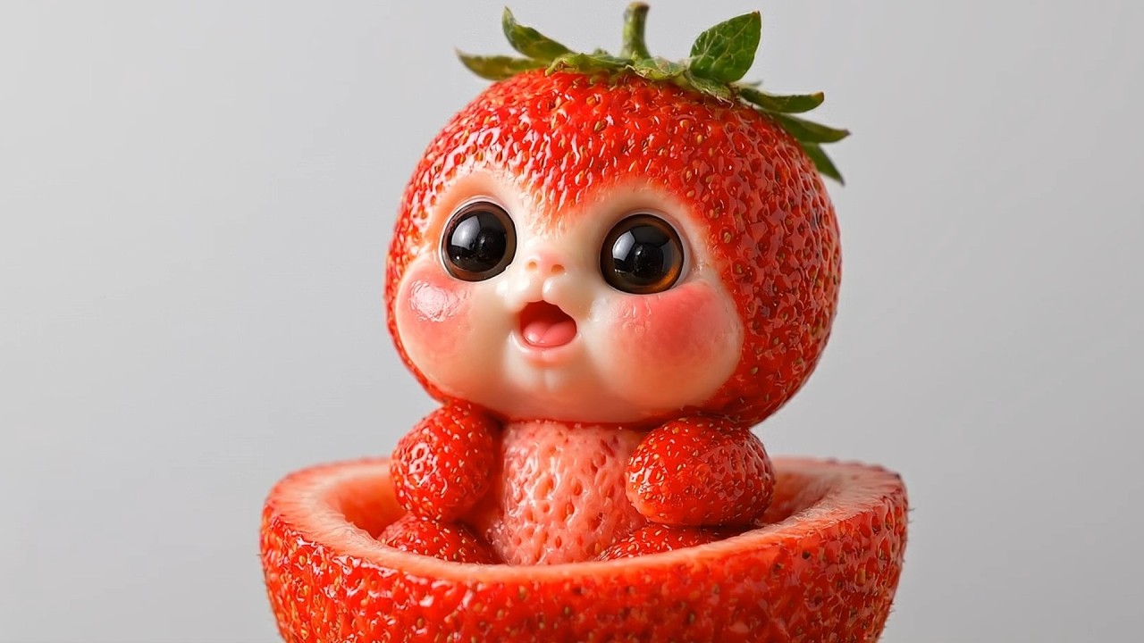 【ASMR】どのフルーツベビーを育てたい？👶🍓モグモグする音 Which Fruit Baby Would You Grow?🍓👶Satisfying Eating Sounds
