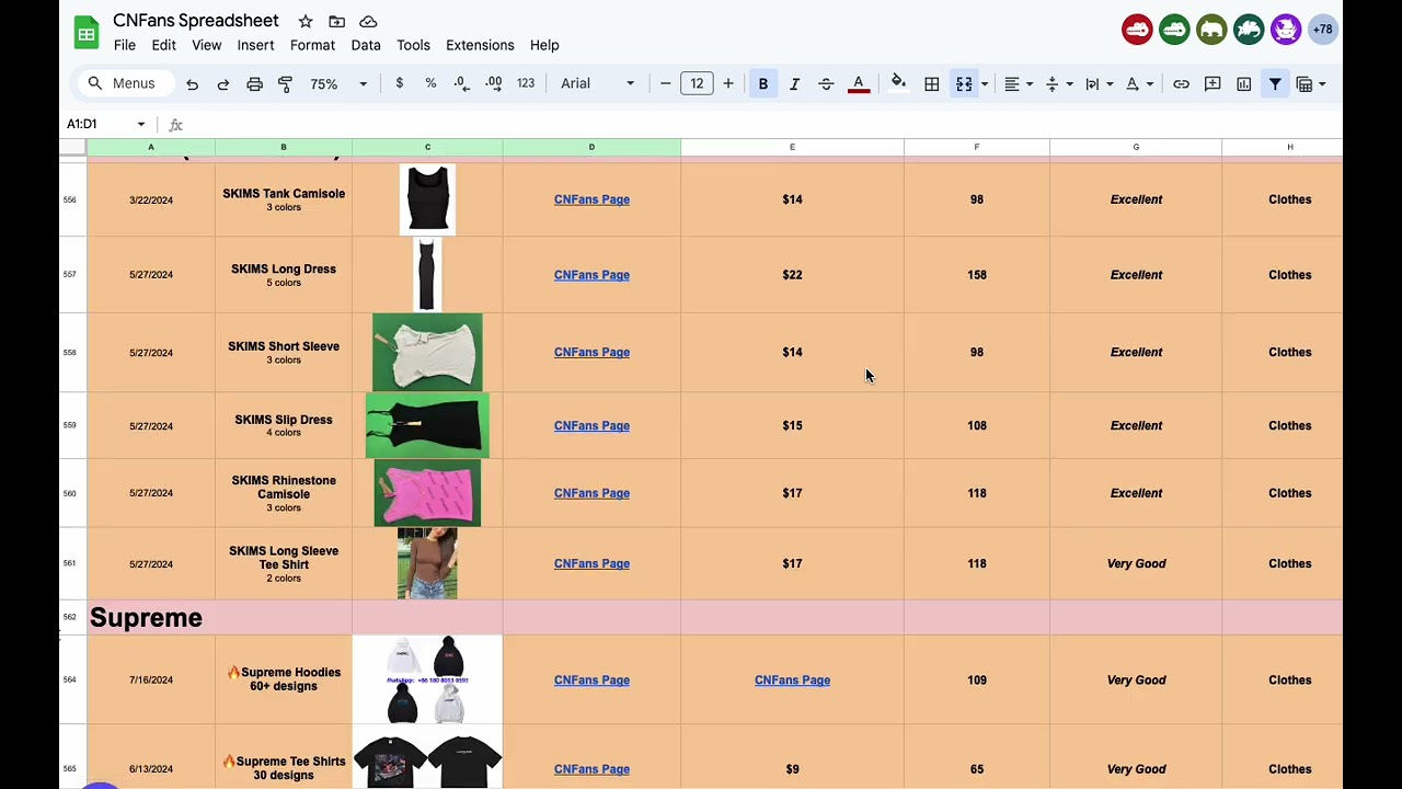The Best CNFans Spreadsheet August 2024
