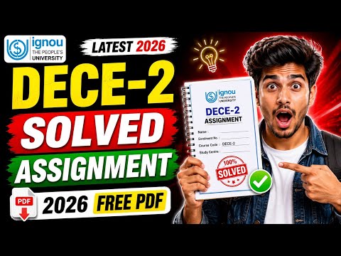 DECE-2 Handwritten Solved Assignment 2026 | IGNOU DECE-2 Assignment ...