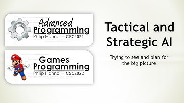 Week 12 - Android Games Programming (CSC2021) - AI Decision Making - Tactical and Strategic