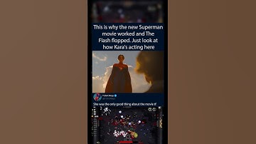 This is why the new Superman movie worked and The Flash flopped. Just look at