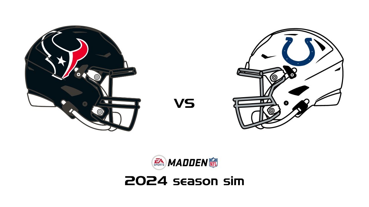 NFL 2024 season sim Week 1 Texans vs Colts Madden 24 YouTube