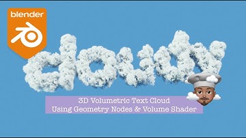 LIVENODING / 3D Volumetric Text Cloud Using Geometry Nodes and Volume Shader