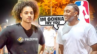 NBA PLAYER Kyree Walker Pulled Up On Me At The Park & IT GOT HEATED!!