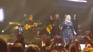 Adele "rolling in the deep" live at bridgestone arena nashville,
tennessee on october 16, 2016. this was encore and final song.