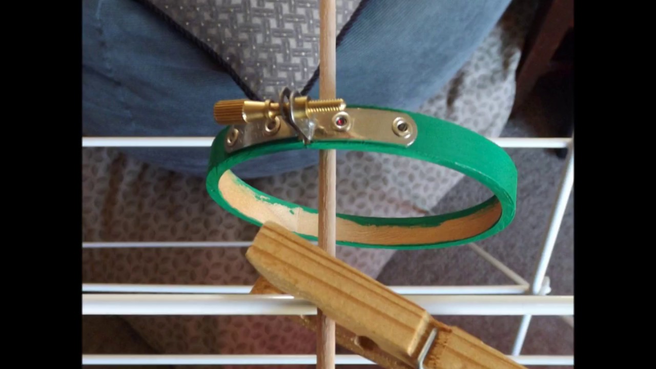 How to paint an embroidery hoop YouTube