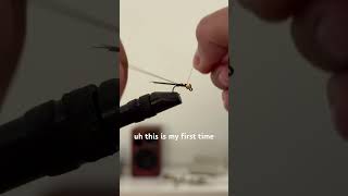 Day 1 of tying a fly each day until I get a Renzetti vise. #flytying #flyfishing #pheasanttail