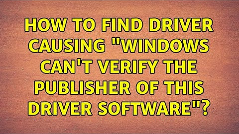 How to find driver causing "Windows can