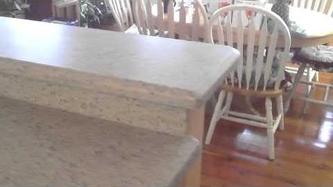 Livingstone solidsurface countertop with a undermount Karran sink installed