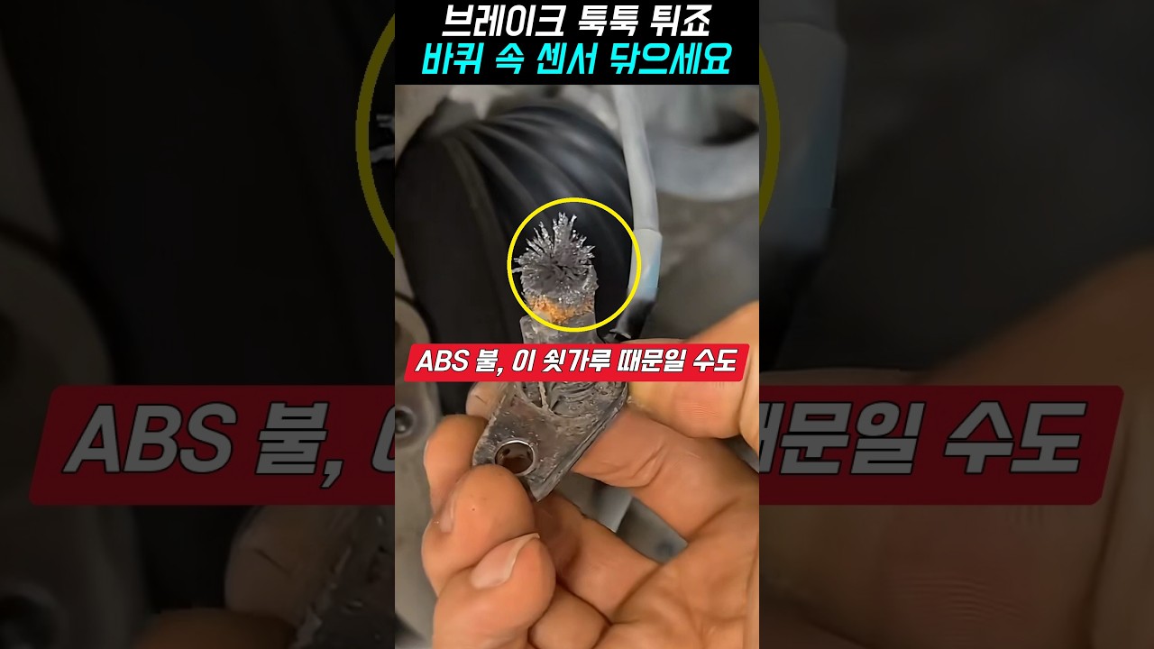브레이크 툭툭 튀고 ABS 불 떴죠, 바퀴 속 휠 속도 센서부터 닦아 보세요