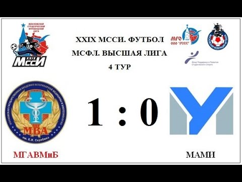 Видео к матчу МГАВМиБ - МАМИ