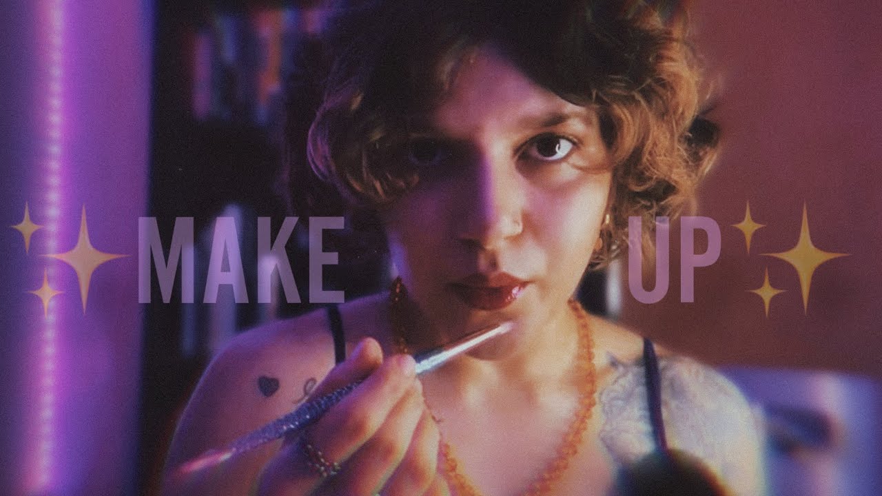 ASMR fazendo sua maquiagem, mas você está atrasada!