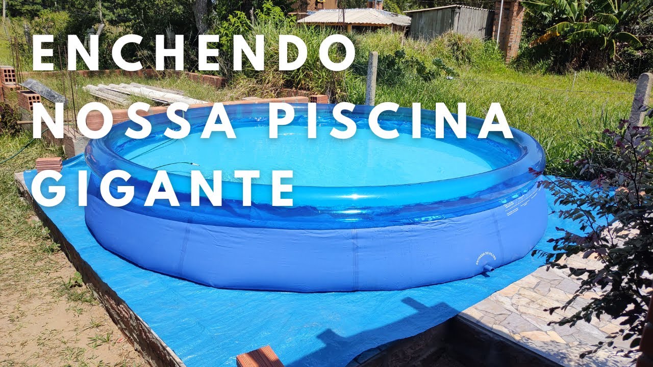 Enchendo piscina Mor 6.700 L. Dicas para não danificar sua piscina na hora de ancher.