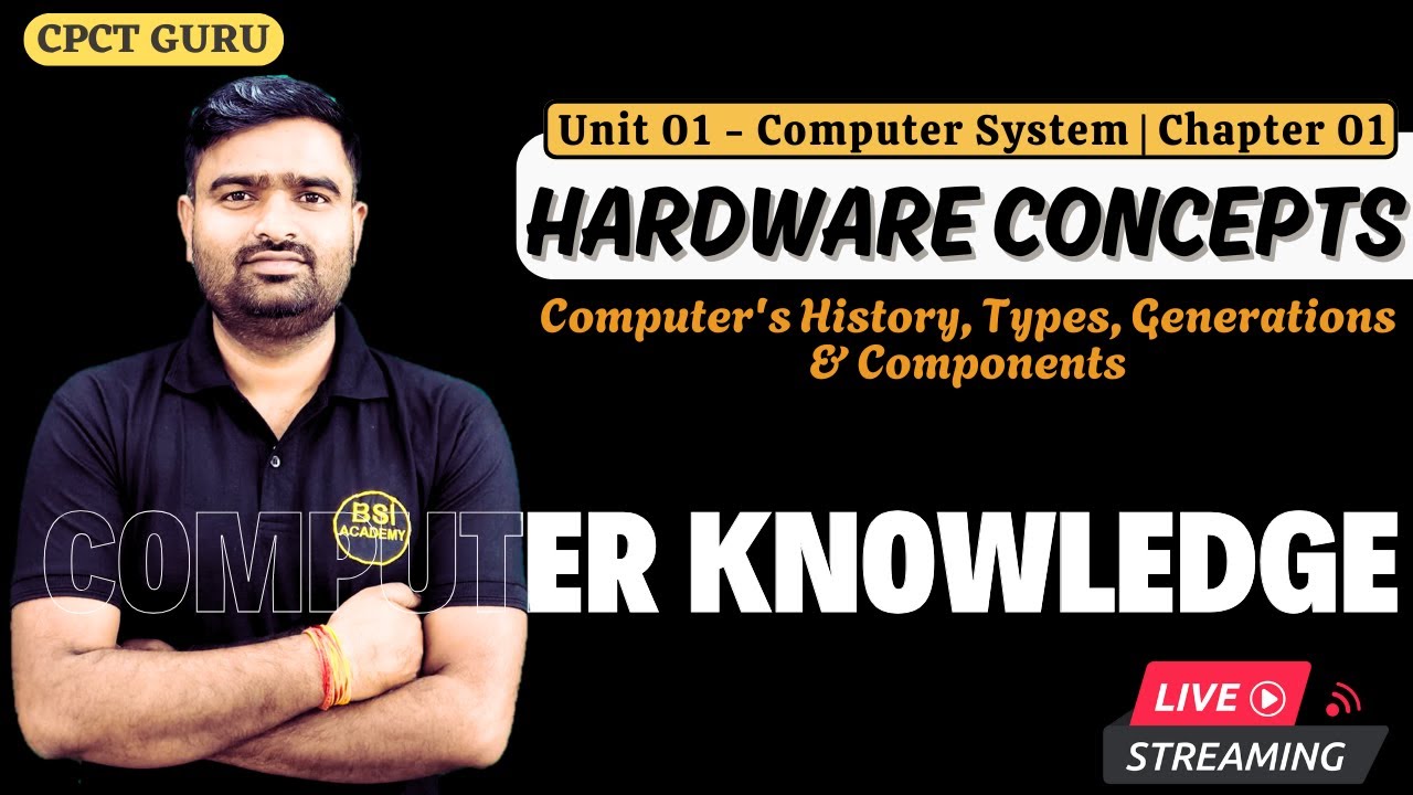 Hardware Concepts L01 (CPU) | Unit 1 - CS