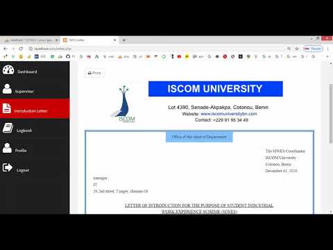 Student Supervision System in PHP