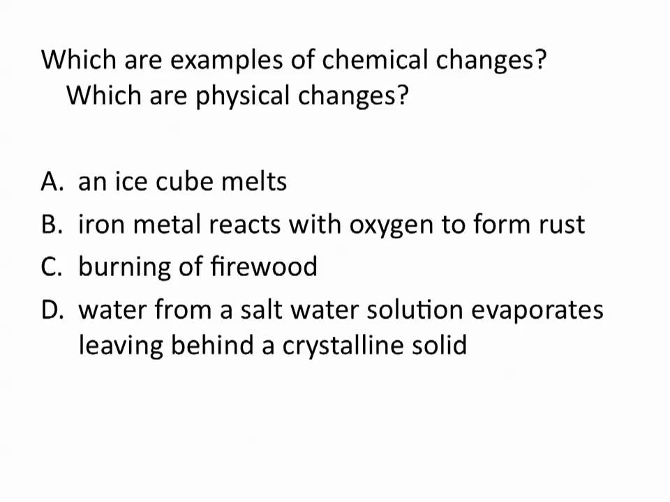 Physical and Chemical Changes Chemistry Tutorial YouTube