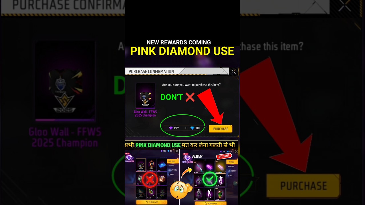 How To Use Pink Diamond In Free Fire 🤯 New Pink Diamond Store Update 2025 | 