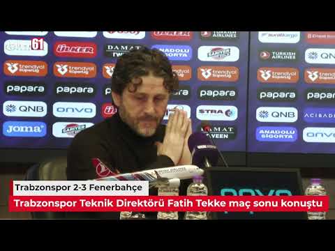 Trabzonspor'da Fatih Tekke Fenerbahçe maçı sonrası konuştu "Az hata yaptık ama faturası ağır oldu"
