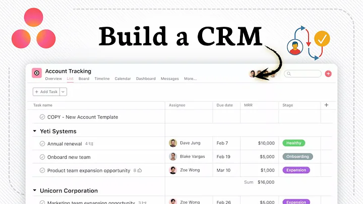 How to build a CRM in Asana (For Basic Tracking Needs)