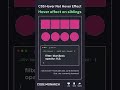 Master CSS Sibling Hover Hack 🤯 #CSSMagic #HoverEffect #FrontendTricks