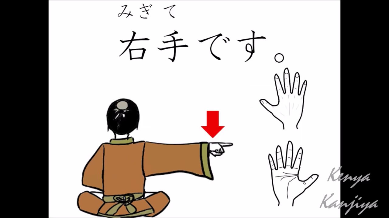 漢字kanji「右」 - YouTube