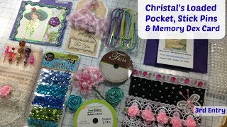 Christal's Loaded Pocket - Stick Pins & Memory Dex Card