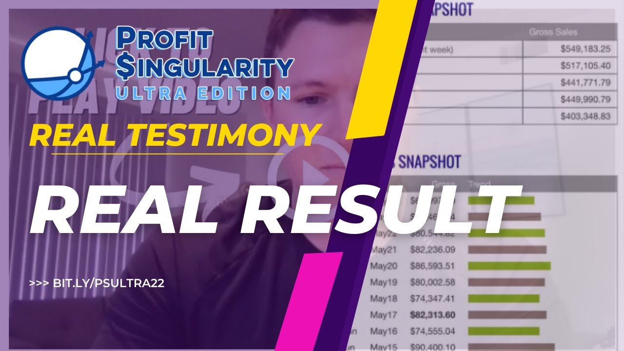 Profit Singularity Ultra Edition Reviews Real RESULT TESTIMONY from Profit Singularity Alumni Member