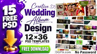 Free 15 Creative Wedding Album Design 12×36 PSD Templates | Free Download 15 Latest PSD Templates