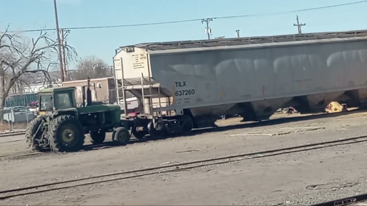 Tractor Moving Railcars In Las Cruces New Mexico 12-17-2022