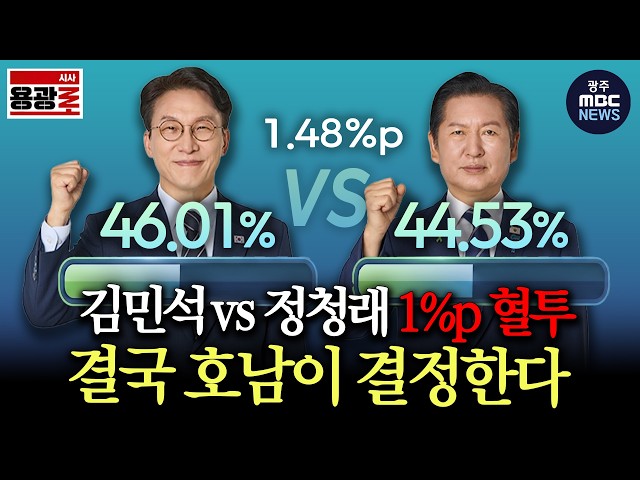 [시사용광로] 민주당 김민석 vs 정청래 1%p 혈투! 결국 호남이 결정한다