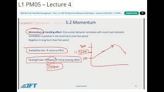 Module 10 | Chapter 05 | PM: Behavioral Biases | V06 IFT Lecture 4
