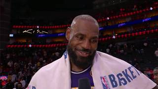 LeBron James (30 Pts) Postgame Interview | Los Angeles Lakers beat Houston Rockets