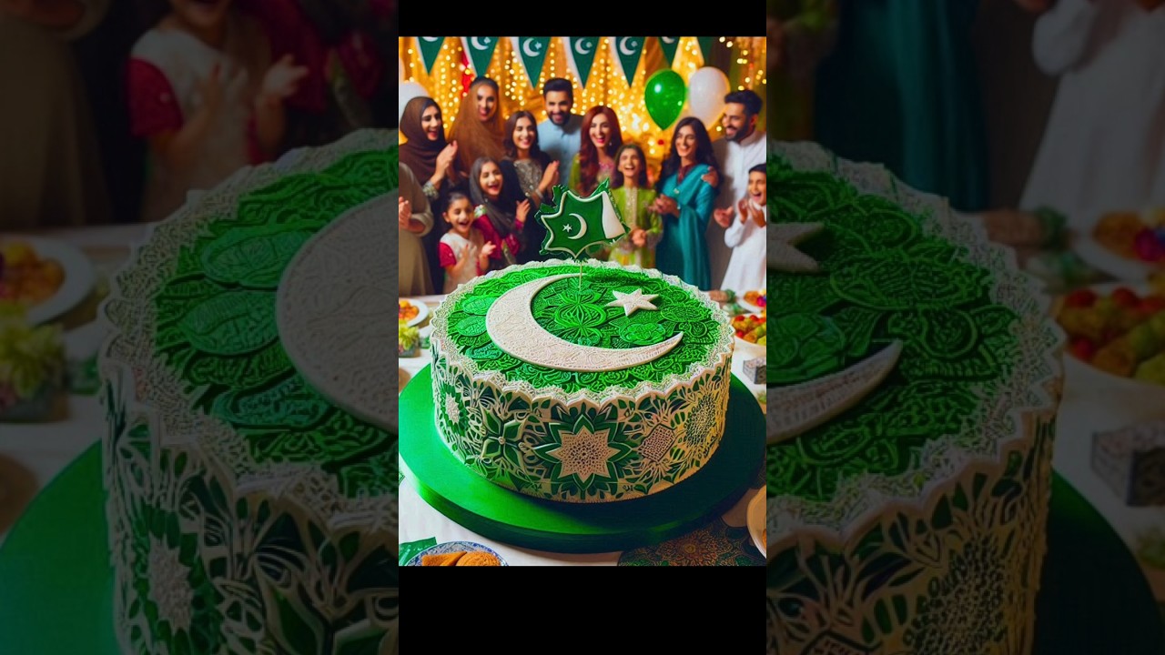 14 August Independence Pakistani Flag Cake by Creative Ideas World 