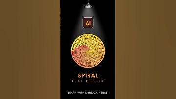 Create Spiral Text Effect in Adobe Illustrator 🎨🔄 #viral #trending #graphicdesign #adobe #shorts