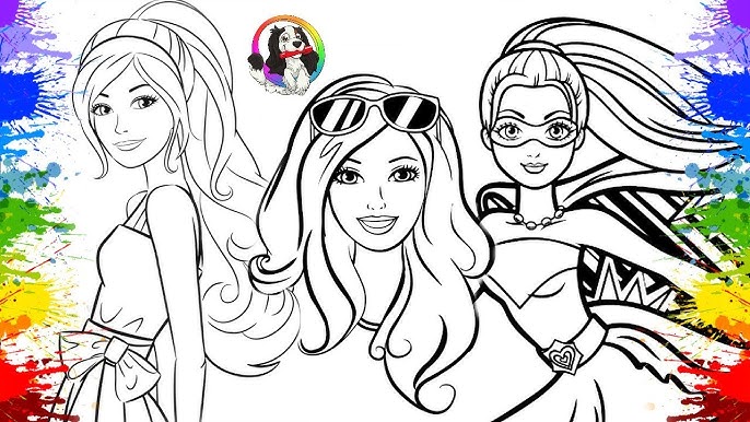 Pintar Desenho da Barbie, Colorir Boneca Barbie