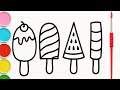 How to Draw Cute Ice Creams | Easy Drawing for Kids