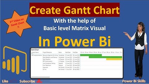 Create Gantt chart visual with the help of basic Matrix visual in Power Bi
