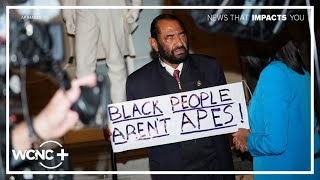 US Rep. Al Green removed from State of the Union with 'Black People Aren't Apes' sign