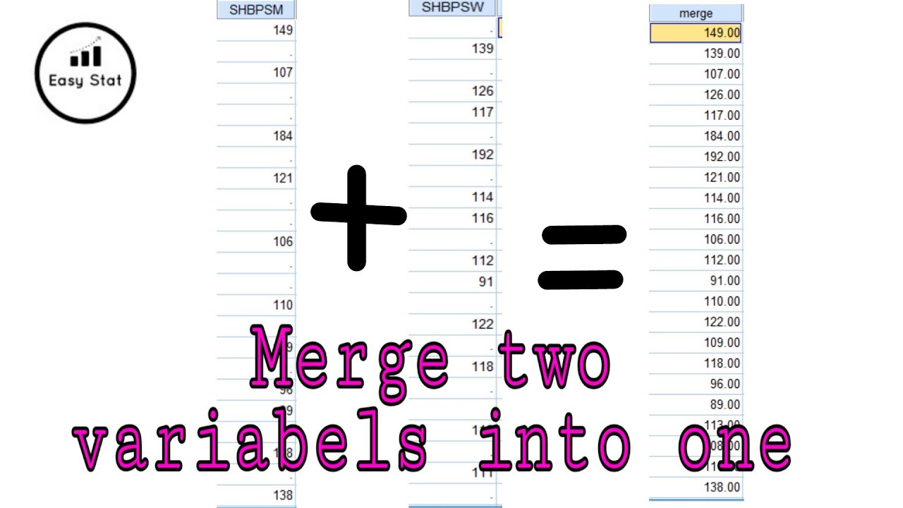 How To Merge Two Variable Into One Using Spss