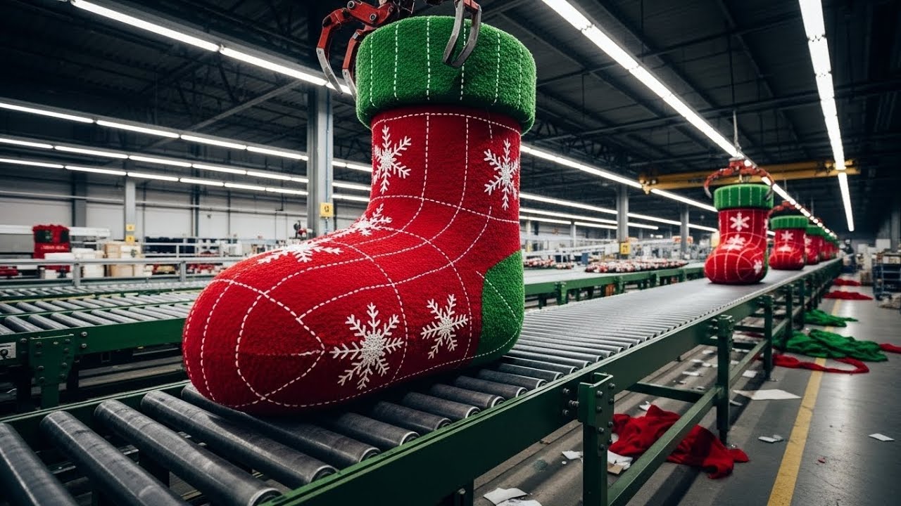 Inside a Christmas Socks Factory: From Raw Fibers to Holiday-Ready Socks (Full Process)