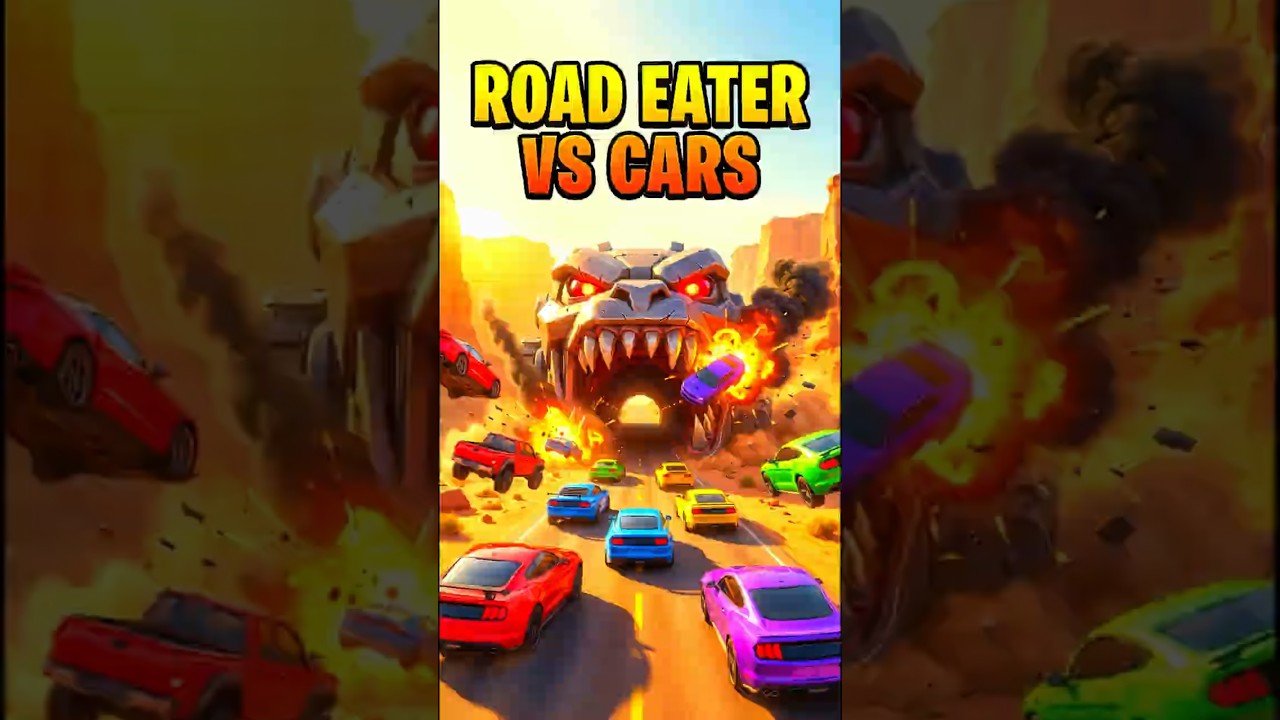 ROAD EATER vs CARS 🚗🔥 | Big & Small Cars Destruction BeamNG