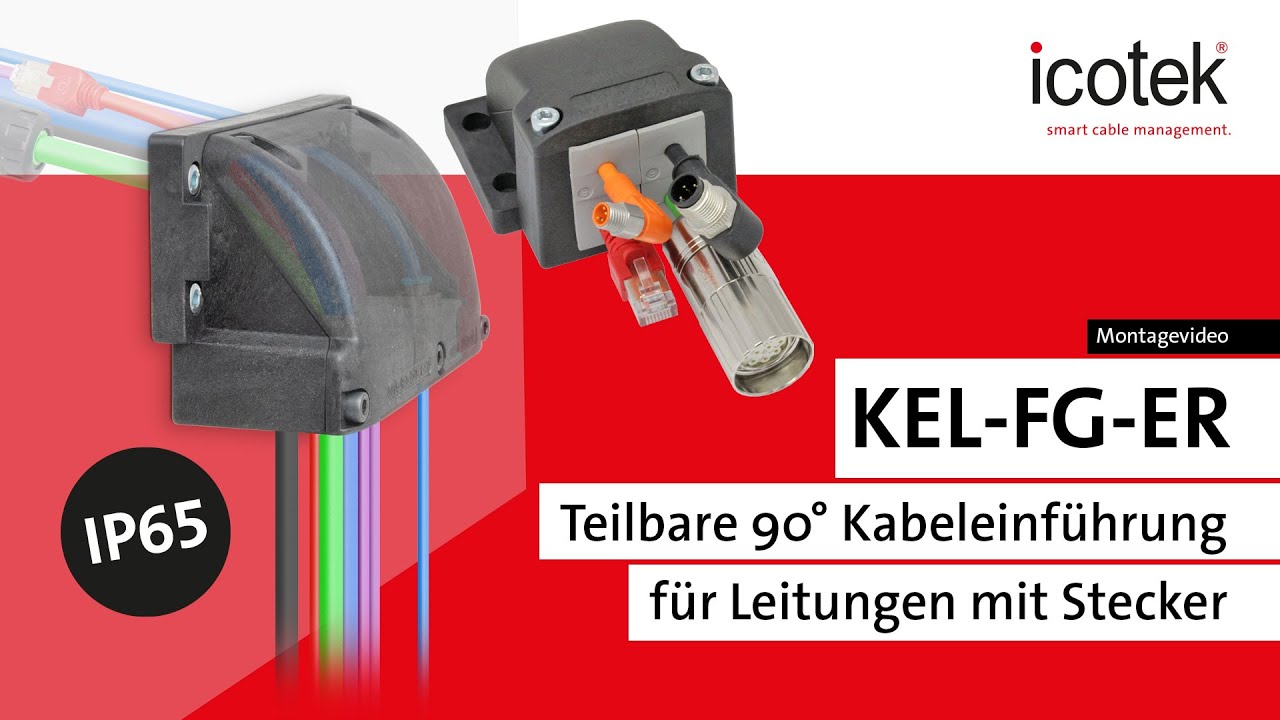 Icotek Kabeleinführungsleiste KEL-B4 – Schwarze Kabeldurchführung Für Gehäuse