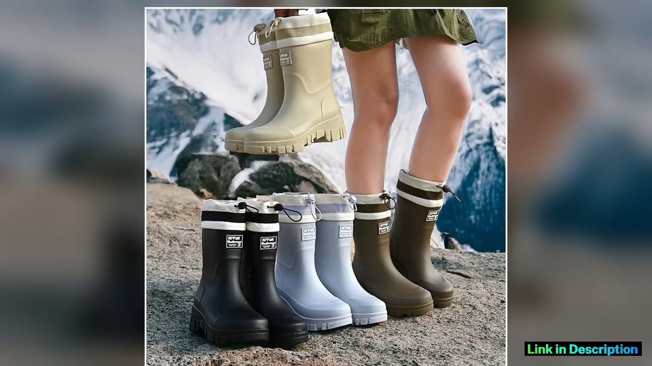 Familysized Waterproof Nonslip Rain Boots for Outdoor Activities Matching Designs for Adults Kids C