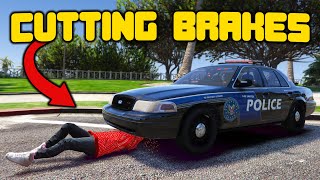 Cutting Cops Brakes In GTA 5 RP