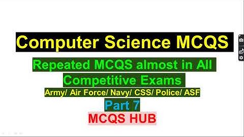 Most Repeated Computer Mcqs | Important Computer Mcqs | FPSC NTS PPSC ETEA LCC Airforce Navy part 7