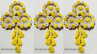 Easy Woolen Toran Making at Home || Woolen Wall Hanging Desing For Home Decoration ||