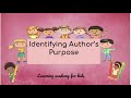 Understanding Author's Purpose