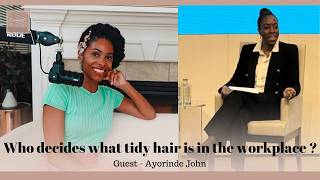 Who defines what 'tidy' hair is in the workplace