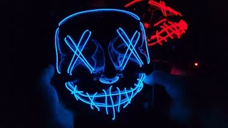 Halloween Glowing LED Mask Scary  V for Vendetta Light up Masks  Festival Cosplay Halloween Review